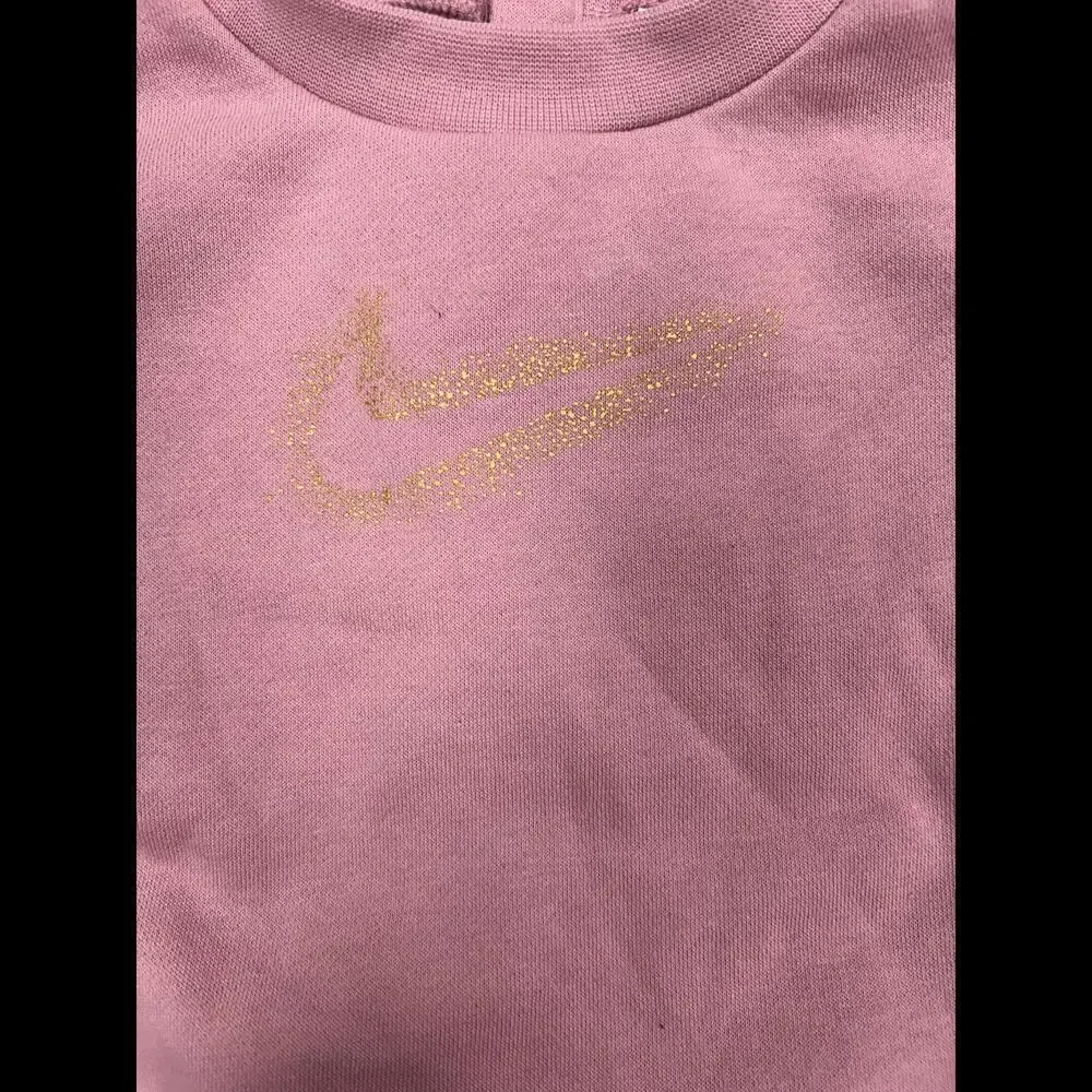 Nike Girls' Glitter Logo Pink Sweatshirt